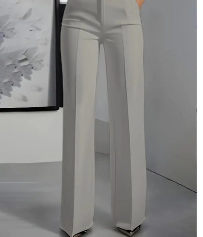 Pantalon blanc femme,chic et minimaliste
