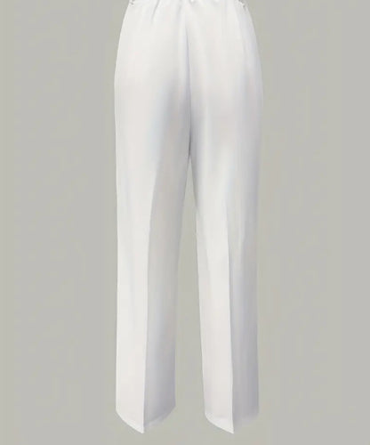 Pantalon blanc femme,chic et minimaliste